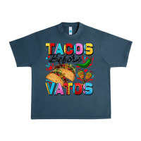 Midnight Navy Tacos before Vatos Valentine's Day Urban Heavy Tee - FaDigitalArtStudio