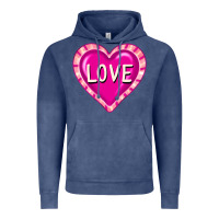 Vintage Denim valentine's day hearts Vintage Hoodie - FaDigitalArtStudio
