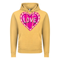 Vintage Mustard valentine's day hearts Vintage Hoodie - FaDigitalArtStudio