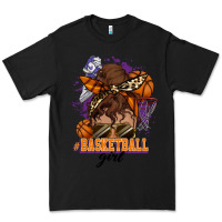 Black Messy bun Basketball girl Premium Tee - HowdyJamesFarm