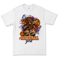 White Messy bun Basketball girl Premium Tee - HowdyJamesFarm