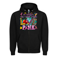 Black in october we wear pink love pink Zipper Hoodie - AdoDesignShop