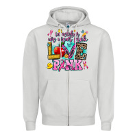 Dove Grey in october we wear pink love pink Zipper Hoodie - AdoDesignShop