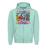 Seafoam in october we wear pink love pink Zipper Hoodie - AdoDesignShop