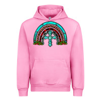 Fuchsia Pink cross christmas rainbow Urban Hoodie - JahusDesignShop