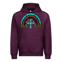 Mauve Wine cross christmas rainbow Urban Hoodie - JahusDesignShop