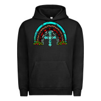 Pigment Black cross christmas rainbow Urban Hoodie - JahusDesignShop