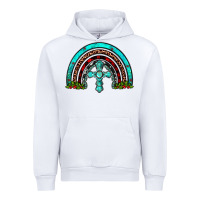 White cross christmas rainbow Urban Hoodie - JahusDesignShop