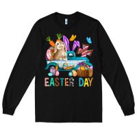 Black Easter Day With Truck Long Sleeve Tee - BundleAndBundleShop