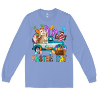 Colony Blue Easter Day With Truck Long Sleeve Tee - BundleAndBundleShop