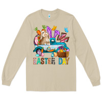 Mushroom Easter Day With Truck Long Sleeve Tee - BundleAndBundleShop