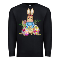 Black easter bunny and eggs Premium Sweatshirt - AdoDesignShop