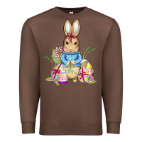 Chestnut easter bunny and eggs Premium Sweatshirt - AdoDesignShop