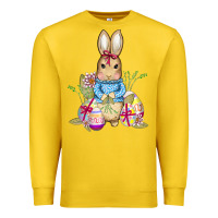 Lemon easter bunny and eggs Premium Sweatshirt - AdoDesignShop