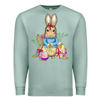Seafoam easter bunny and eggs Premium Sweatshirt - AdoDesignShop
