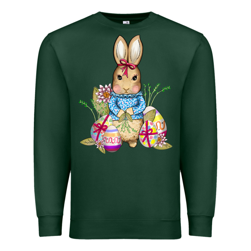 Easter Bunny And Eggs Premium Sweatshirt by AdoDesignShop | Teevron