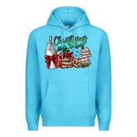 Ocean Blue christmas vibes Premium Hoodie - SublimationCraftShop
