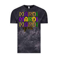 Cloud Black mardi mardi mardi gras Vintage Tee - OliviaCreatesArt