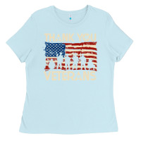 Baby Blue Thank You Veterans American Flag Patriotic Ladies Tee - baoMotion