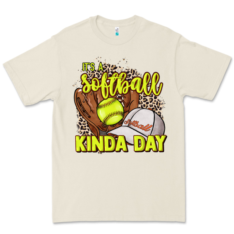 It's A Softball Kinda Day Leopard Premium Tee by HowdyJamesFarm | Teevron