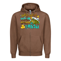 Chestnut splish splash your opinion is trash Zipper Hoodie - AdoDesignShop