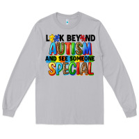 Moon Dust look beyond autism and see someone special Long Sleeve Tee - FaDigitalArtStudio