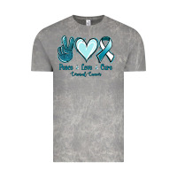 Cloud Rock Peace Love Cure Cervical Cancer Vintage Tee - Jasminsmagicworld