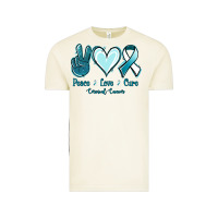 Vintage Arctic Peace Love Cure Cervical Cancer Vintage Tee - Jasminsmagicworld
