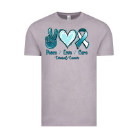 Vintage Zinc Peace Love Cure Cervical Cancer Vintage Tee - Jasminsmagicworld