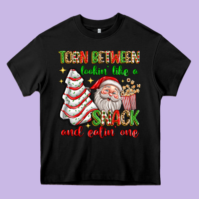 Torn Between Lookin' Like A Snack And Eatin' One Heavy Core Tee Designed By Texasbilliewilder