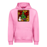 Fuchsia Pink snowman trees coaster Urban Hoodie - JahusDesignShop