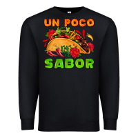 Black un poco sabor with taco and pepper Premium Sweatshirt - AdoDesignShop