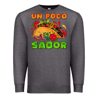 Charcoal Heather un poco sabor with taco and pepper Premium Sweatshirt - AdoDesignShop