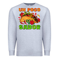 Heather Grey un poco sabor with taco and pepper Premium Sweatshirt - AdoDesignShop