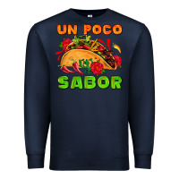 Navy un poco sabor with taco and pepper Premium Sweatshirt - AdoDesignShop