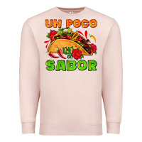 Pale Pink un poco sabor with taco and pepper Premium Sweatshirt - AdoDesignShop