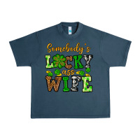 Midnight Navy St. Patrick's Somebody’s lucky ass wife Urban Heavy Tee - OliviaCreatesArt