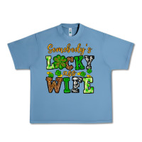 Pebble Blue St. Patrick's Somebody’s lucky ass wife Urban Heavy Tee - OliviaCreatesArt
