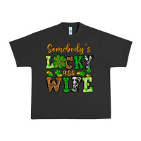 Pigment Black St. Patrick's Somebody’s lucky ass wife Urban Heavy Tee - OliviaCreatesArt