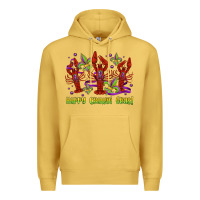 Antique Gold happy crawdi gras mardi gras carnival Premium Hoodie - Jasminsmagicworld