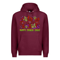 Burgundy happy crawdi gras mardi gras carnival Premium Hoodie - Jasminsmagicworld