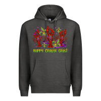 Charcoal Heather happy crawdi gras mardi gras carnival Premium Hoodie - Jasminsmagicworld