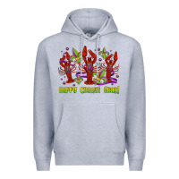 Heather Grey happy crawdi gras mardi gras carnival Premium Hoodie - Jasminsmagicworld