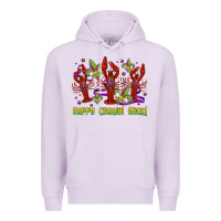 Lilac happy crawdi gras mardi gras carnival Premium Hoodie - Jasminsmagicworld