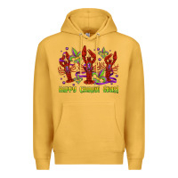 Mustard happy crawdi gras mardi gras carnival Premium Hoodie - Jasminsmagicworld