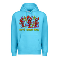 Ocean Blue happy crawdi gras mardi gras carnival Premium Hoodie - Jasminsmagicworld