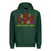 Sports Green happy crawdi gras mardi gras carnival Premium Hoodie - Jasminsmagicworld