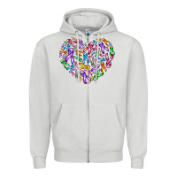 Dove Grey cancer ribbon heart Zipper Hoodie - AdoDesignShop
