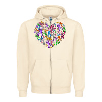 Sandshell cancer ribbon heart Zipper Hoodie - AdoDesignShop