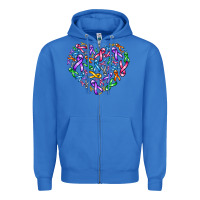 True Royal cancer ribbon heart Zipper Hoodie - AdoDesignShop